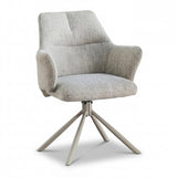 Mirella Swivel Dining Chairs – Grey – Set of 2