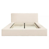 Mila Wide Base Bed – White Clay