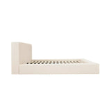 Mila Wide Base Bed – White Clay