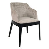 Venosa Dining Chair – Luxe Mushroom Velvet & Black
