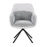 Franca 360 Swivel Dining Chairs – Grey – Set of 2