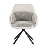 Franca 360 Swivel Dining Chairs – Beige – Set of 2