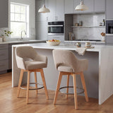 Loren Swivel Bar Stools – Champagne – Set of 2