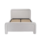 Harper Rounded Bed – White Velvet