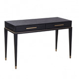 Evan Dressing Table – Black & Brass