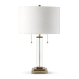 Berkeley Designs Montro Table Lamp – Clear Crystal & Brushed Brass