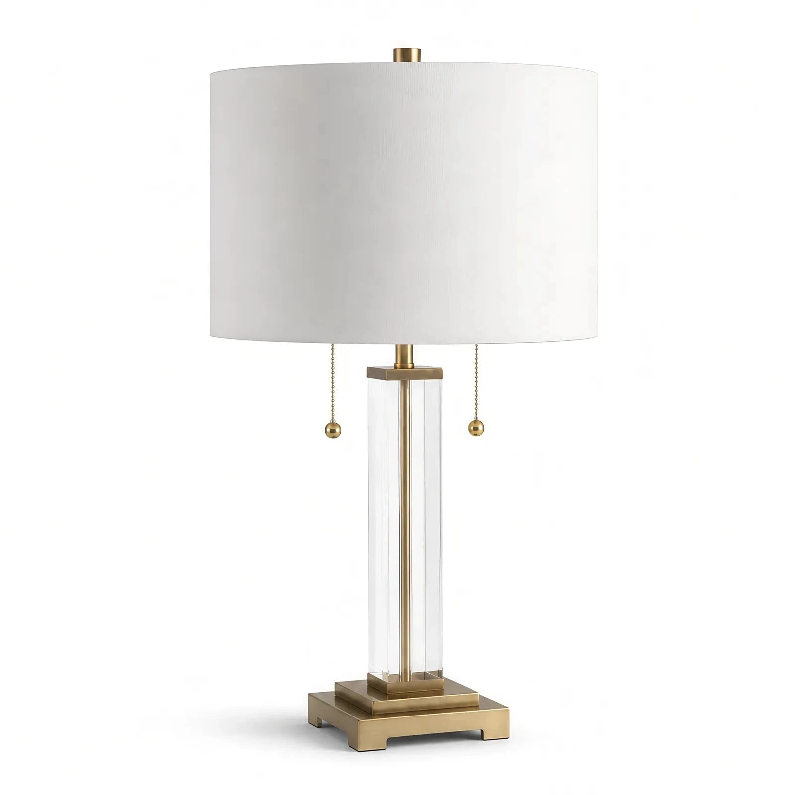Berkeley Designs Montro Table Lamp – Clear Crystal & Brushed Brass