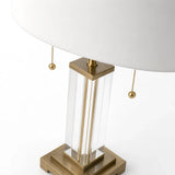 Berkeley Designs Montro Table Lamp – Clear Crystal & Brushed Brass