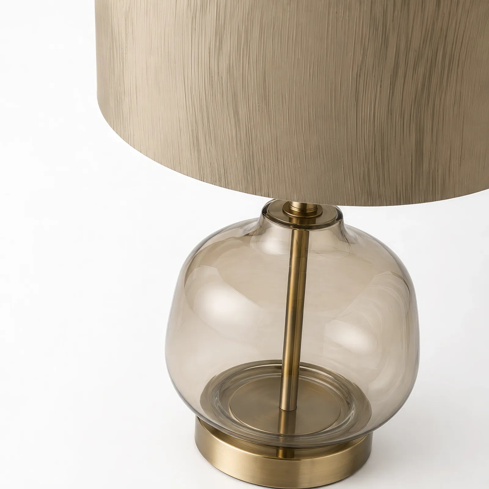 Berkeley Designs Lille Table Lamp – Tinted Glass & Brushed Brass