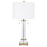 Berkeley Designs Positano Table Lamp – Clear Crystal & Brushed Brass