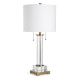 Berkeley Designs Positano Table Lamp – Clear Crystal & Brushed Brass