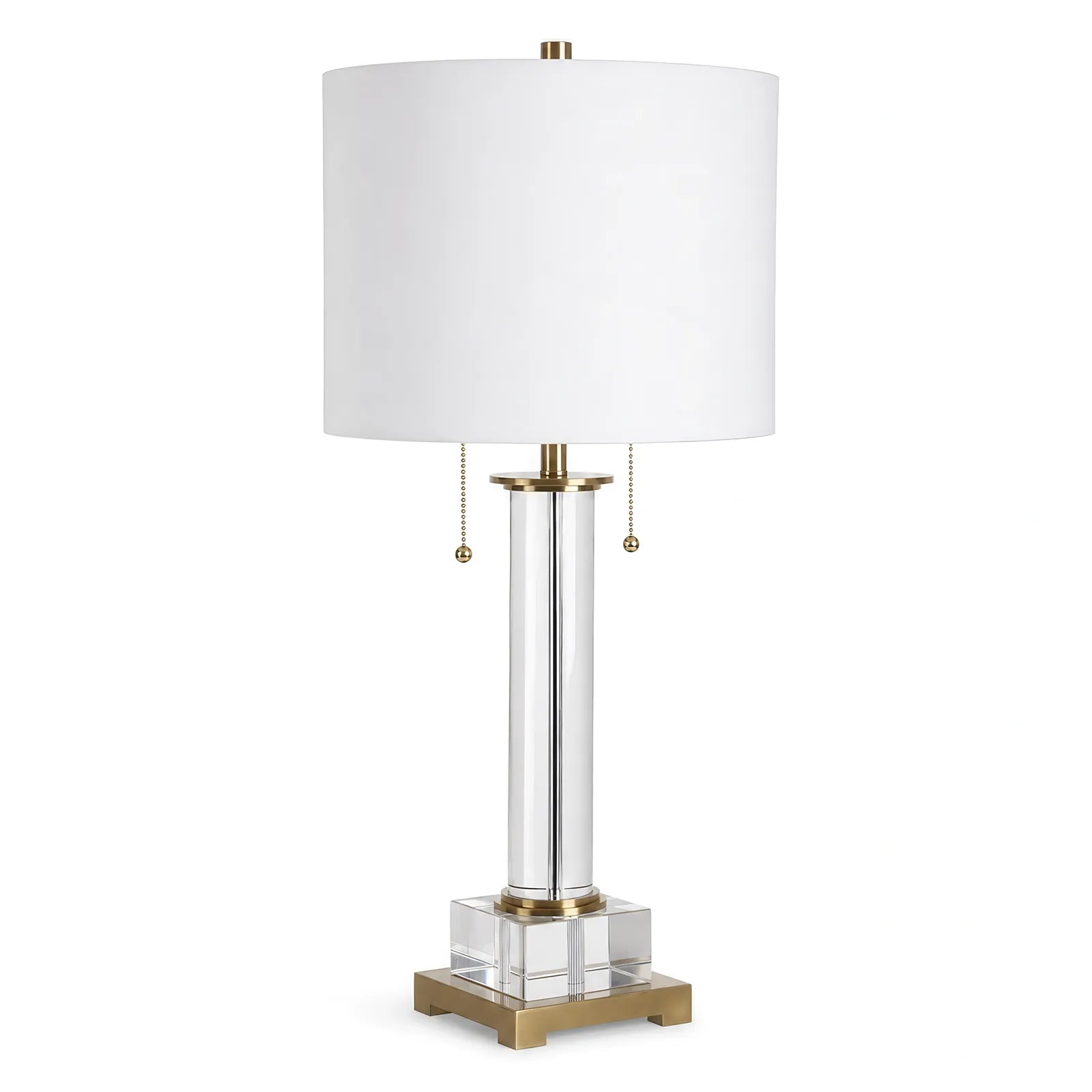 Berkeley Designs Positano Table Lamp – Clear Crystal & Brushed Brass