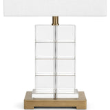 Berkeley Designs Prague Table Lamp – Clear Crystal & Brushed Brass