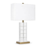 Berkeley Designs Prague Table Lamp – Clear Crystal & Brushed Brass