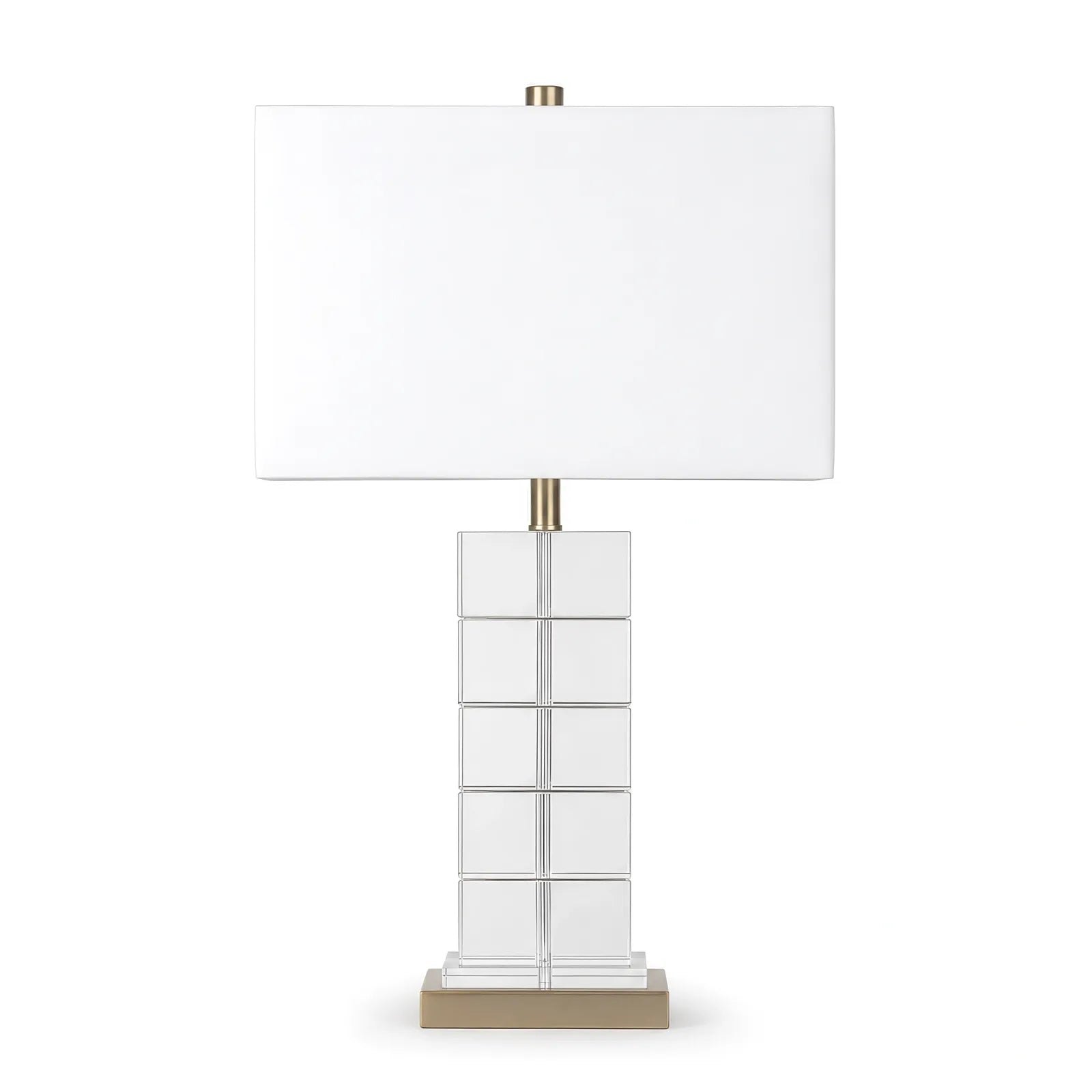 Berkeley Designs Prague Table Lamp – Clear Crystal & Brushed Brass