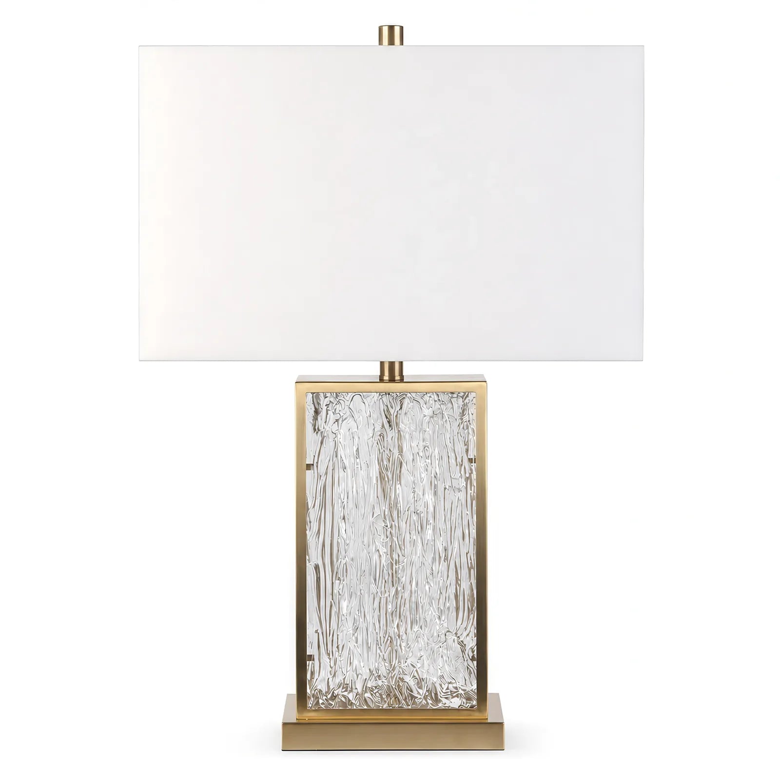 Berkeley Designs Belem Table Lamp – Textured Glass & Brushed Brass