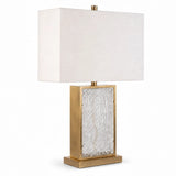 Berkeley Designs Belem Table Lamp – Textured Glass & Brushed Brass