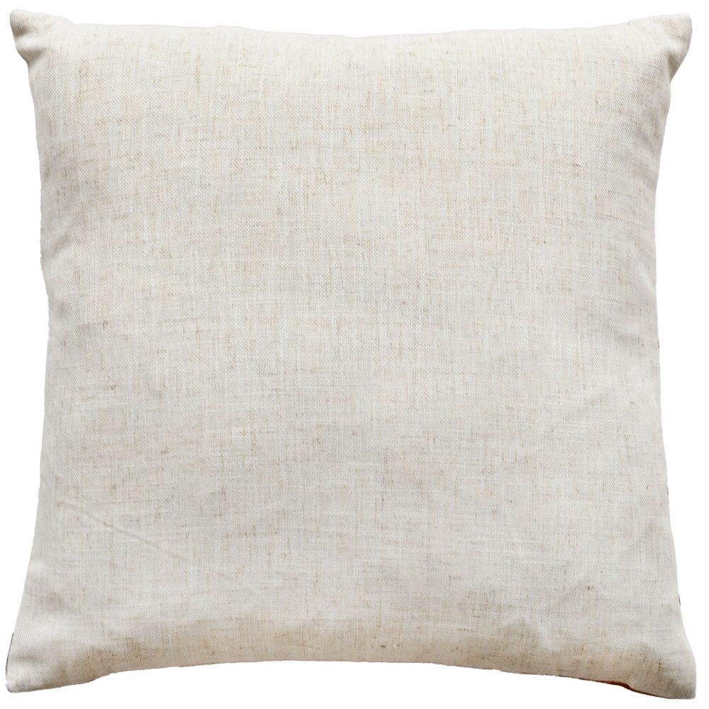 Malini Sahara Cushion – Rust Abstract Faux Linen (45 x 45cm)