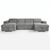 Alaya U-Shape Sofabed – Grey