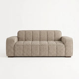 Paris 3 Seater Sofa – Beige Textured Channelled Fabric