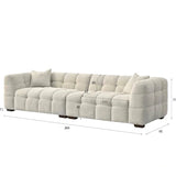 Tribeca Bubble 4 Seater Sofa – Oatmeal Beige Bouclé