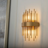 Freya Wall Lamp – Brushed Antique Brass & Glass