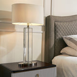 Lisle Tall Table Lamp – Polished Nickel & Crystal