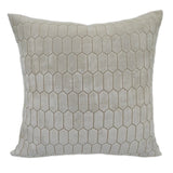 Malini Albie Cushion – Ivory Cut Velvet Honeycomb