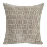 Malini Albie Cushion – Taupe Honeycomb Cut Velvet