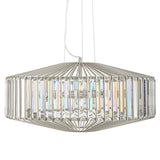 Aprica 5-Light Pendant – Satin Nickel & Crystal