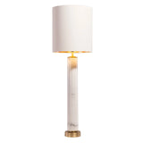 Darick Table Lamp – Antique Brass & White Marble