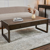 Kime Coffee Table – Chocolate & Brass