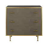 D.I Designs Hampton 3 Drawer Chest of Drawers – Grey Shagreen