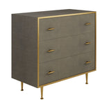 D.I Designs Hampton 3 Drawer Chest of Drawers – Grey Shagreen