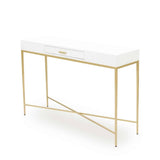 D.I Designs Berkeley Console Table – White & Gold