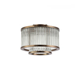 Iona Flush Ceiling Light – Brushed Muted Bronze & Glass