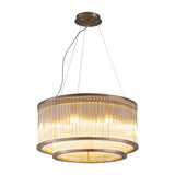 Iona Chandelier – Brushed Muted Bronze & Glass