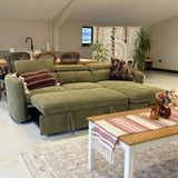 Capri Universal Corner Sofabed – Olive Green