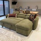 Capri Universal Corner Sofabed – Olive Green