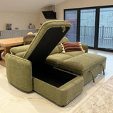 Capri Universal Corner Sofabed – Olive Green