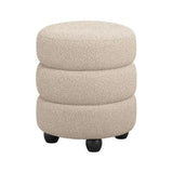 Emi Boucle Pouffe – Buff & Black