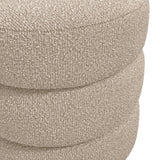 Emi Boucle Pouffe – Buff & Black