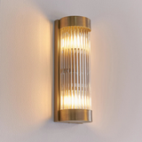 Nasir Wall Lamp – Antique Brass & Ribbed Glass
