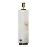 Helena Table Lamp Base – Alabaster & Antique Brass