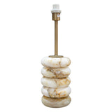 Seidler Table Lamp Base – Cream Marble & Antique Brass
