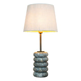 Seidler Table Lamp Base – Alabaster & Dark Bronze