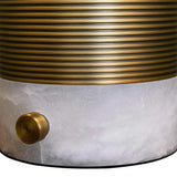 Daniel Table Lamp Base – Alabaster & Brushed Brass