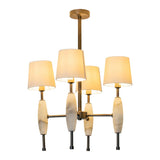 Rosella Chandelier – Dark Bronze & Alabaster