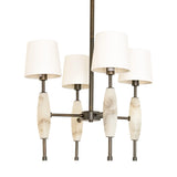 Rosella Chandelier – Dark Bronze & Alabaster
