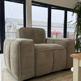 Paris Armchair – Beige Textured Channelled Fabric
